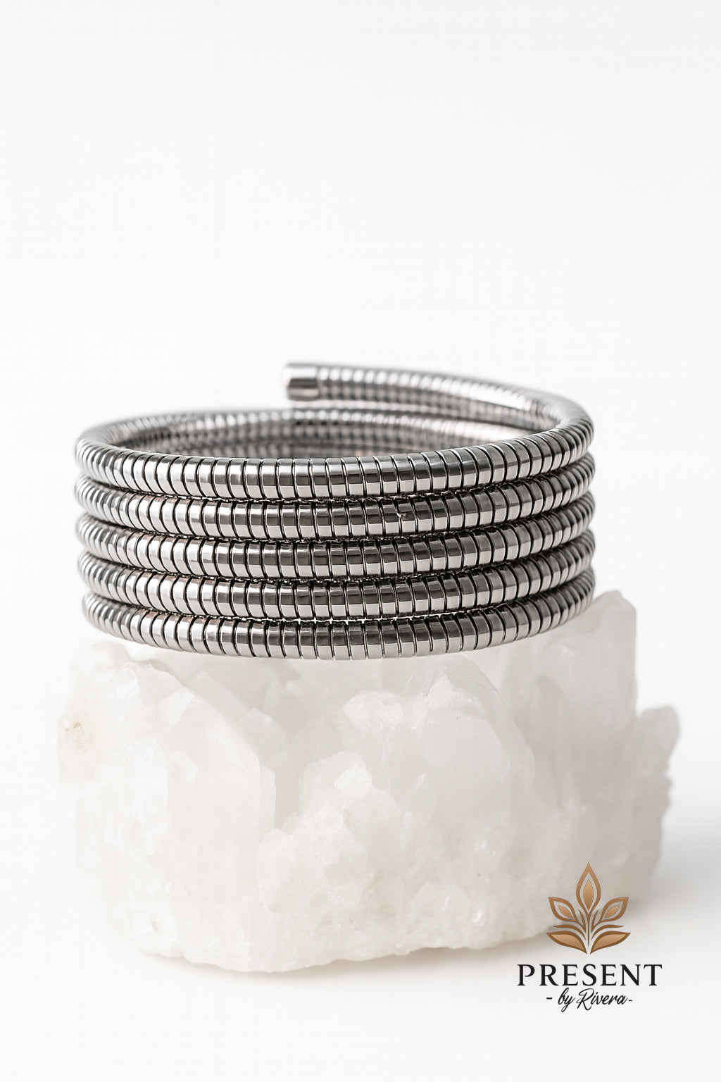 Radiant Coil Silver bracelet