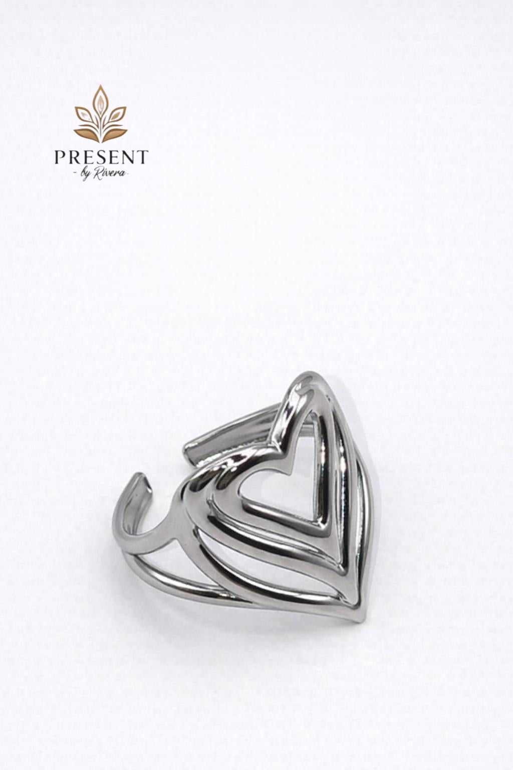 Dual Steel Heart Ring