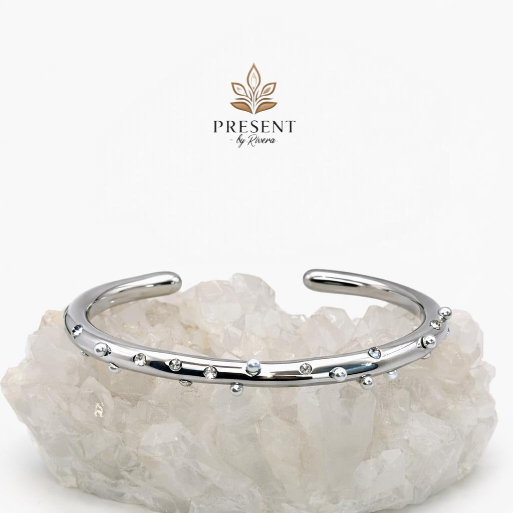 Silver diamond bracelet