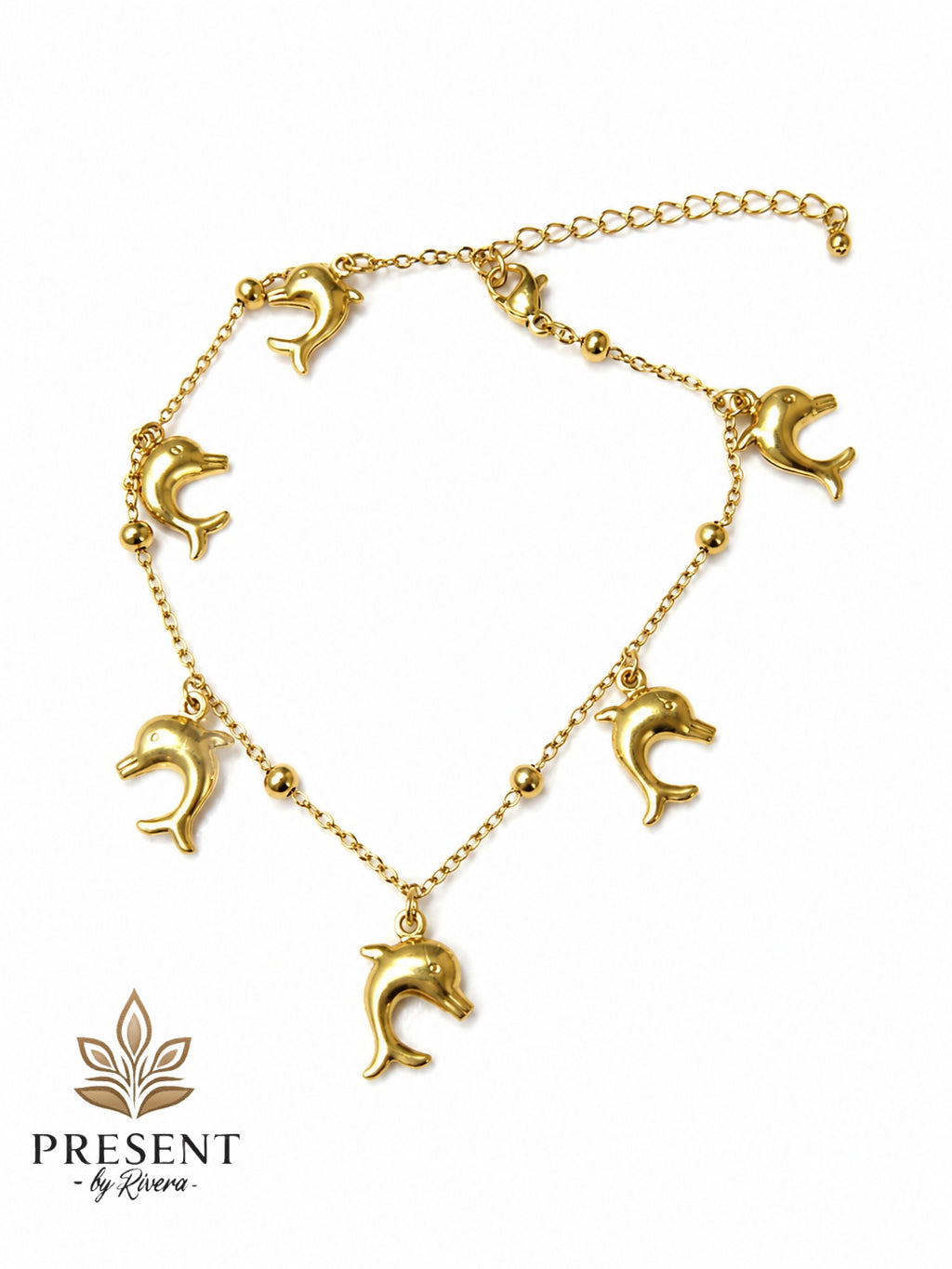 Dolphin gold anklet