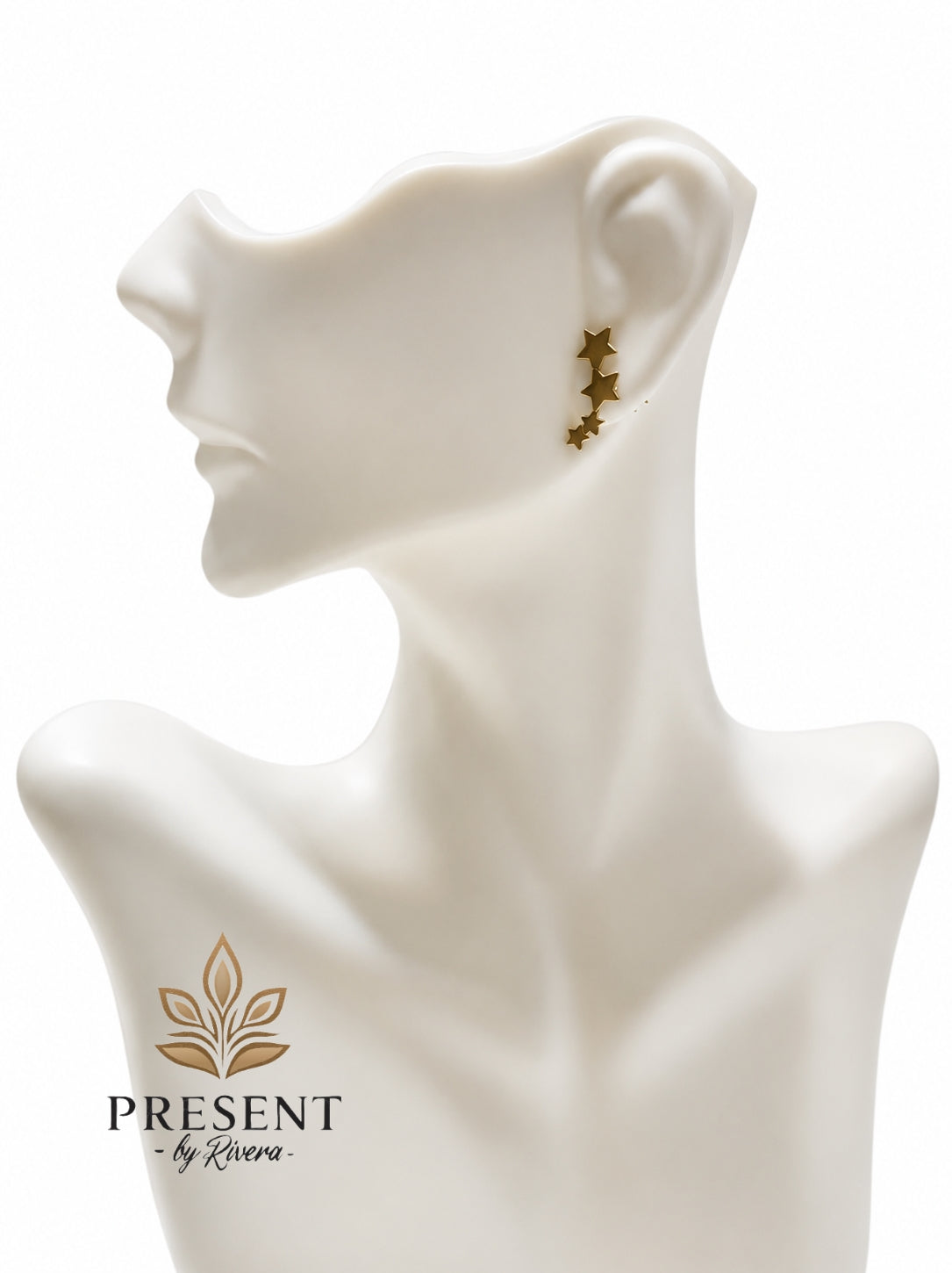 Star gold  earrings