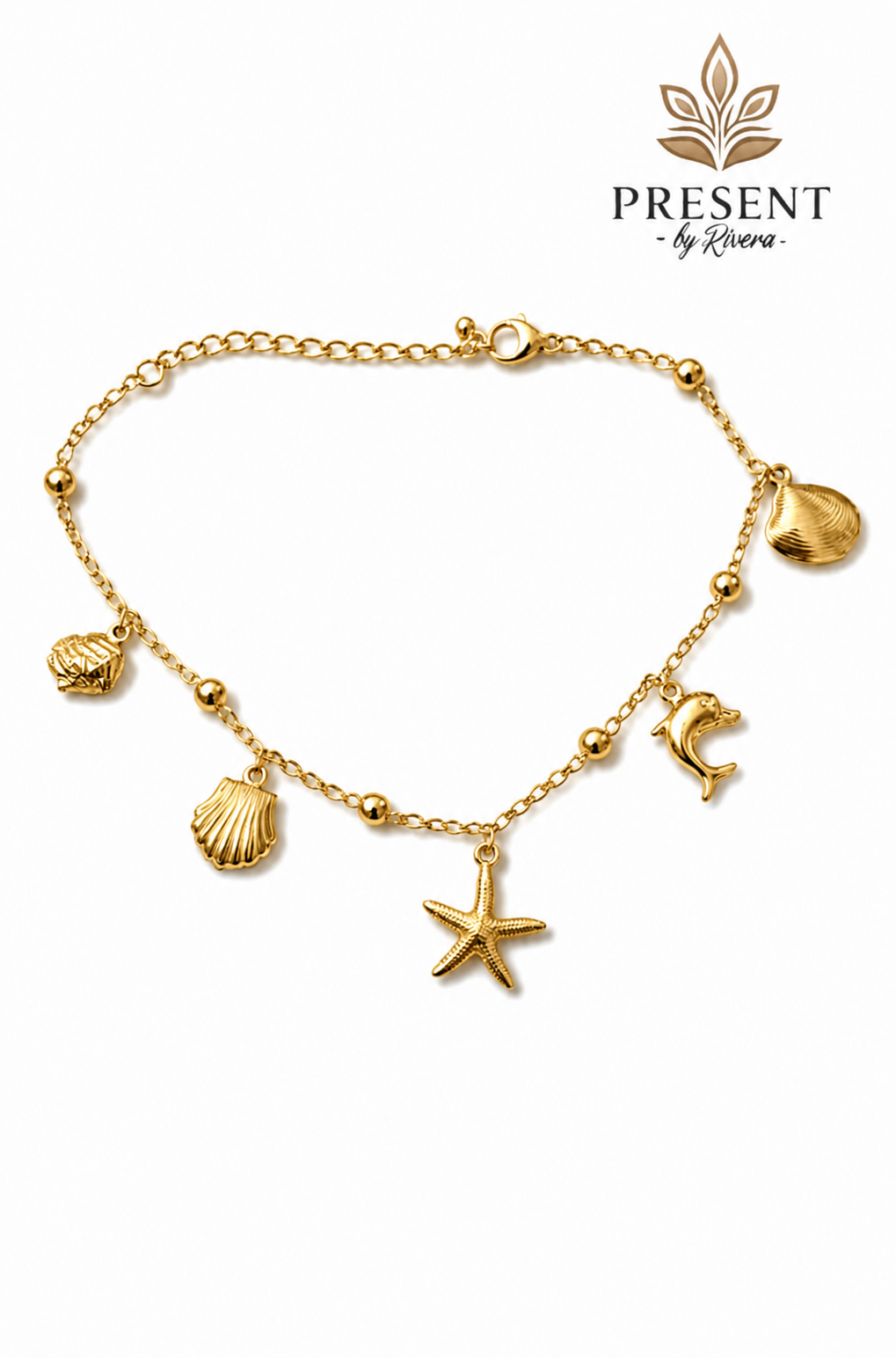 Ocean gold anklet