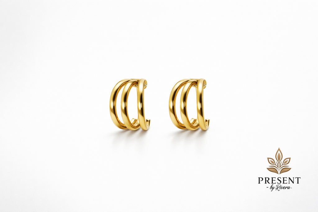 Trinity Gold Earrings
