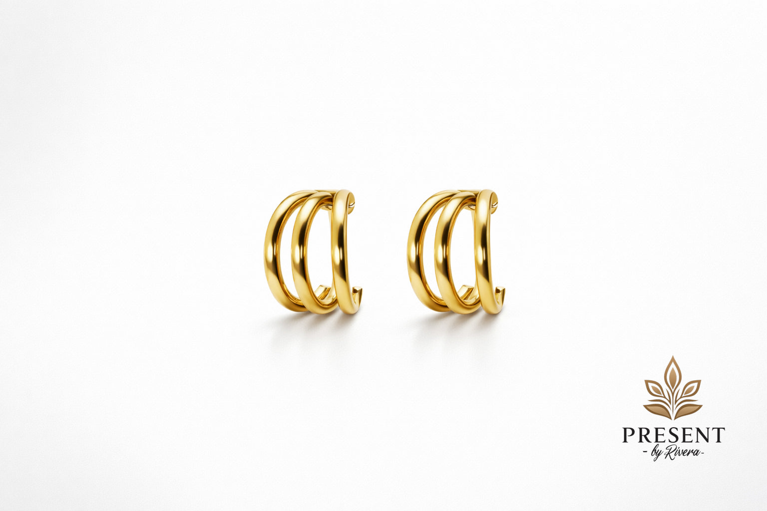 Trinity Gold Earrings